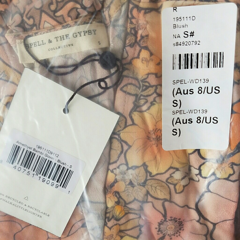 New spell lady amethyst bambi gown blush revolve S - Picture 6 of 7